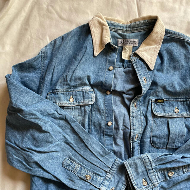 Lee(リー)のLEE デニムシャツ  denim shits 襟 切り替え コーデュロイ メンズのトップス(シャツ)の商品写真