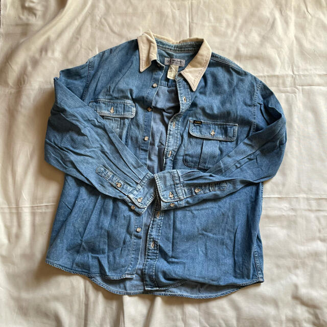 Lee LEE デニムシャツ denim shits 襟 切り替え コーデュロイの通販 by YAH｜リーならラクマ