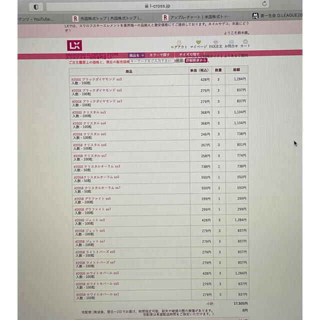 スワロフスキー各種、その他工具セット