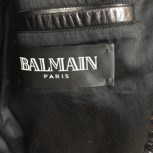 balmain バルマン  レザー　ジャケット　48