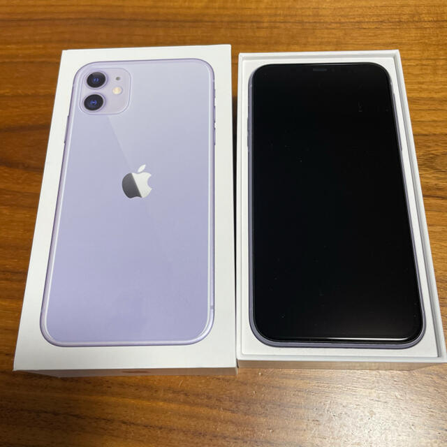 iPhone(アイフォーン)の【雨の村雨様専用】iPhone11 128GB SIMフリー パープル スマホ/家電/カメラのスマートフォン/携帯電話(スマートフォン本体)の商品写真