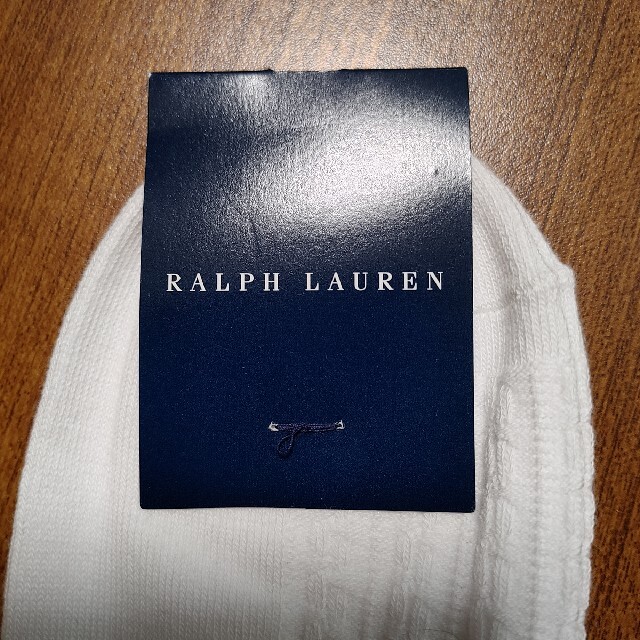 Ralph Lauren(ラルフローレン)のRALPH LAURENソックス（白）日本製 レディースのレッグウェア(ソックス)の商品写真