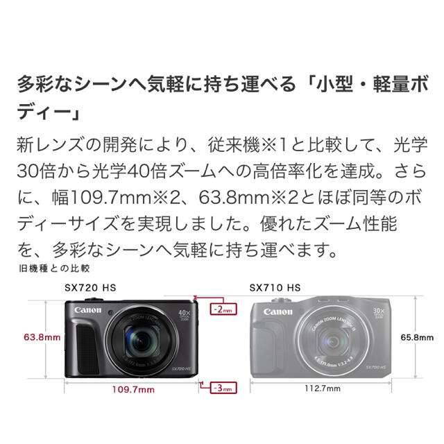 Canon PowerShot SX720 HS ブラック