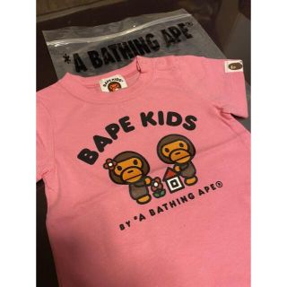 アベイシングエイプ(A BATHING APE)のAPE Tシャツ エイプ ピンク マイロ 猿 送料無料(Ｔシャツ)