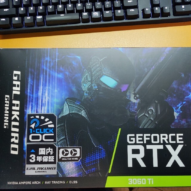 玄人志向グラボ RTX 3060 Ti GG-RTX3060Ti-E8GB/DF