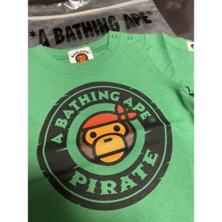 アベイシングエイプ(A BATHING APE)のAPE Tシャツ エイプ 緑 マイロ 猿 70 キッズ(Ｔシャツ)