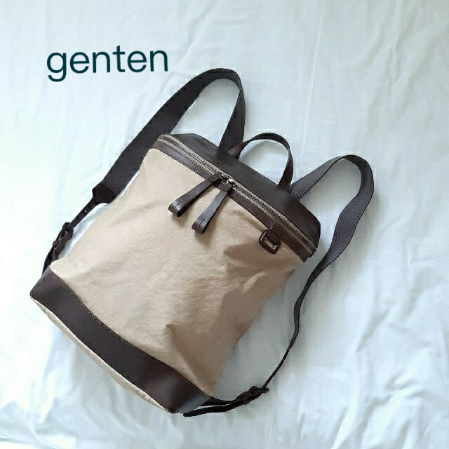 genten - genten ゲンテン リュック レザー キャンバスの通販 by