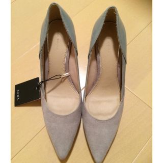 ザラ(ZARA)のZARA 新品！コンビヒールパンプス 36(ハイヒール/パンプス)