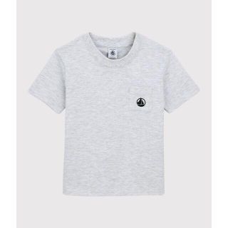 プチバトー(PETIT BATEAU)の新品未使用　プチバトー　５ans カラー半袖Tシャツ　グレー(Tシャツ/カットソー)