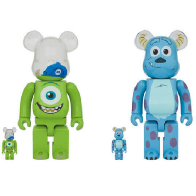 MEDICOM TOY(メディコムトイ)の新品未開封BE@RBRICK SULLEY&MIKE 100％&400％セット! ハンドメイドのおもちゃ(フィギュア)の商品写真