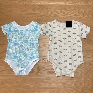 ベビーギャップ(babyGAP)の男の子用　半袖ロンパース  90cm 2枚セット(ロンパース)