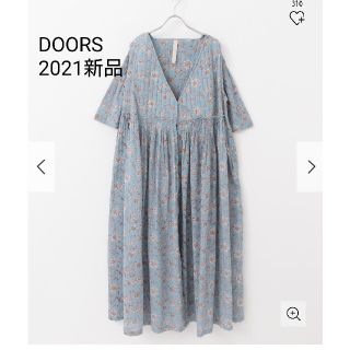 アーバンリサーチドアーズ(URBAN RESEARCH DOORS)のDOORS 新品  siiwa　インドプリントカシュクールワンピース(ロングワンピース/マキシワンピース)