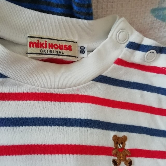 mikihouse(ミキハウス)のMIKIHOUSE くまさんロンT  サイズ80  キッズ/ベビー/マタニティのベビー服(~85cm)(Ｔシャツ)の商品写真