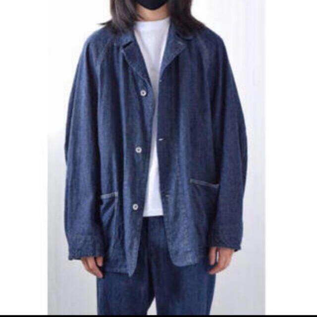 COMOLI 21ss デニムワークジャケット NAVY 2