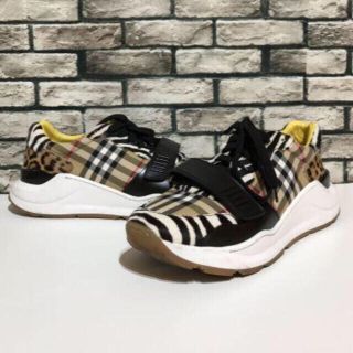 バーバリー(BURBERRY)のBURBERRY バーバリー  ベルクロ アニマル チェック スニーカー  27(スニーカー)