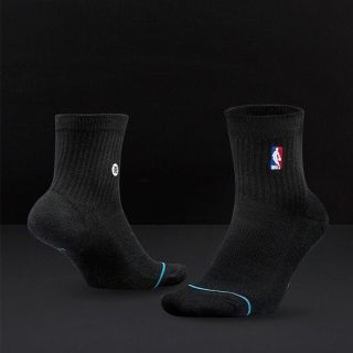 STANCE NBA Logoman QTR BLACK ソックス(ソックス)