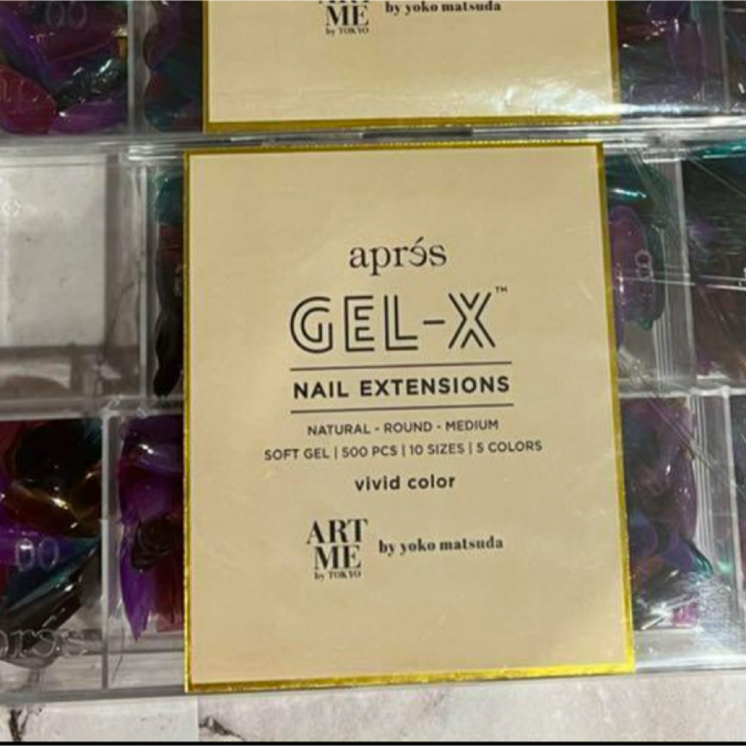 アプレ ネイル　GEL-Xチップ ナチュラル　ラウンド　ミディアム　GELXコスメ/美容