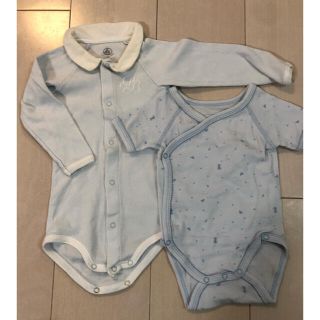 プチバトー(PETIT BATEAU)のプチバトー　半袖　& 襟付き長袖　肌着　ロンパース　セット　男の子(肌着/下着)