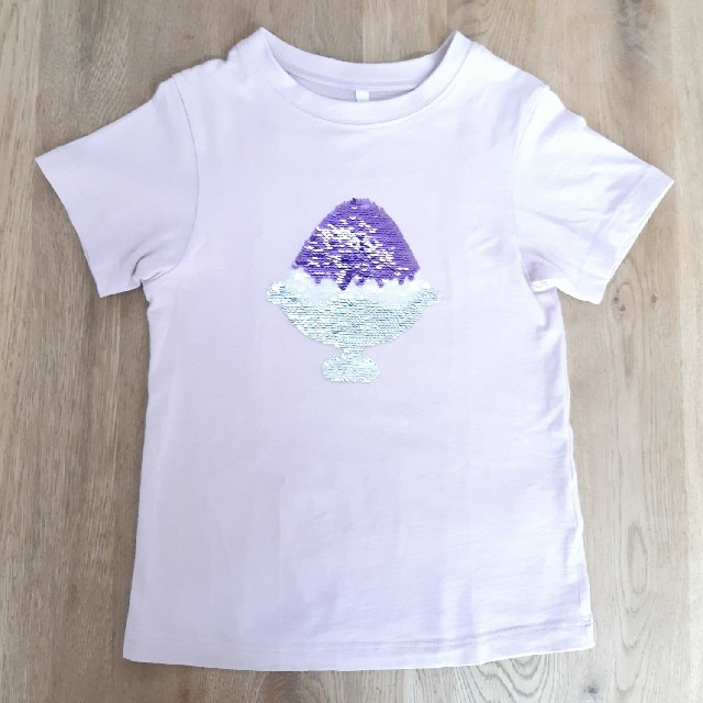 GU(ジーユー)のGU　スパンコールTシャツ 120cm キッズ/ベビー/マタニティのキッズ服女の子用(90cm~)(Tシャツ/カットソー)の商品写真