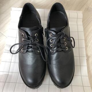 グレイル(GRL)のGRL グレイル　厚底シューズ　ブラック　24.5(ローファー/革靴)