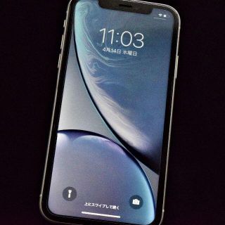 アイフォーン(iPhone)のiPhone XR 64GB SIMロック解除 Apple ホワイト 訳アリ (スマートフォン本体)