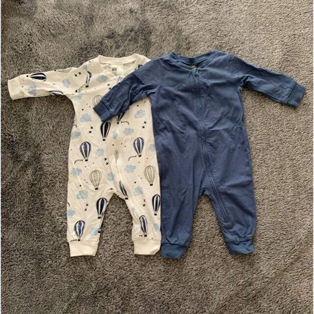 H&H(エイチアンドエイチ)の新生児　H&M  未使用　2枚セット キッズ/ベビー/マタニティのベビー服(~85cm)(ロンパース)の商品写真