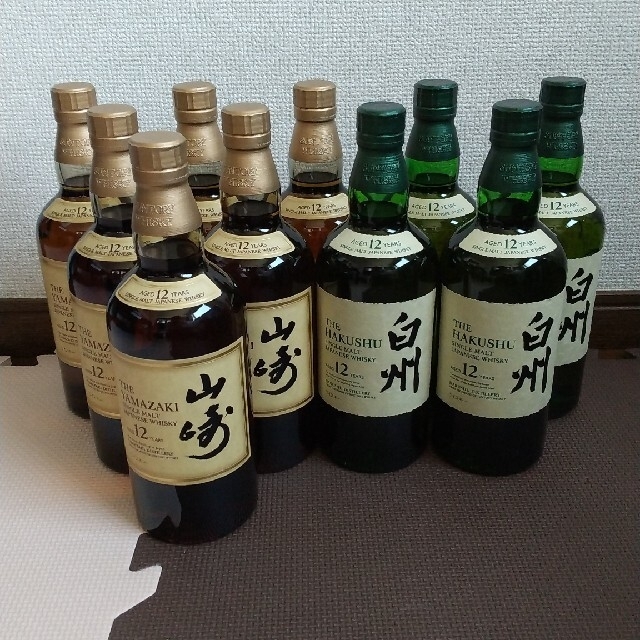 大特価!!】 サントリー 山崎12年 白州12年700ml×4本 700ml×6本