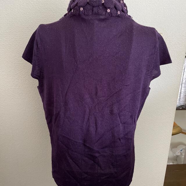 スパンコール付き綺麗な紫色サマーセーター レディースのトップス(ニット/セーター)の商品写真