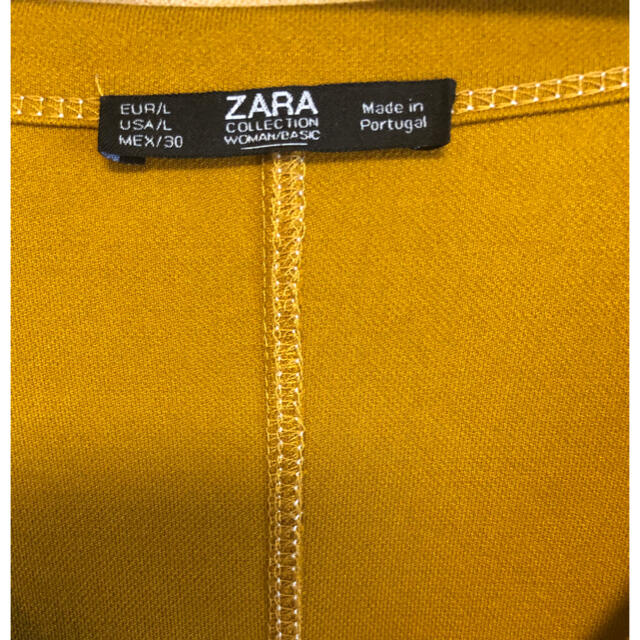 ZARA(ザラ)の【美品】ZARA  ワンピース　L〜LLサイズ　マスタードカラー レディースのワンピース(ロングワンピース/マキシワンピース)の商品写真