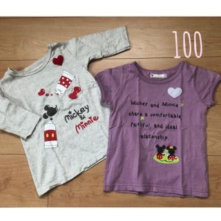 ディズニー(Disney)のミニーちゃん♡100 キッズティシャツ２枚(Tシャツ/カットソー)