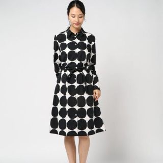 マリメッコ(marimekko)のmarimekko マリメッコ 長袖ワンピース　34(ひざ丈ワンピース)