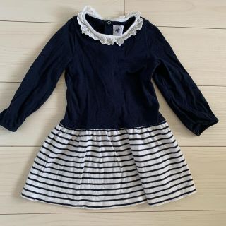 プチバトー(PETIT BATEAU)のプチバトー　マリニエール　ワンピース　24M(ワンピース)