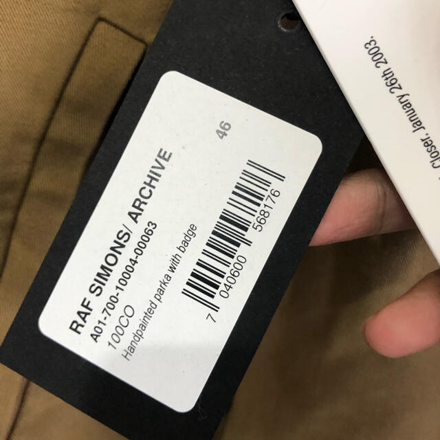 RAF SIMONS - RAF SIMONS ARCHIVE REDUX 03AW モッズコートの RAF SIMONS - RAF SIMONS ARCHIVE REDUX 03AW モッズコートの