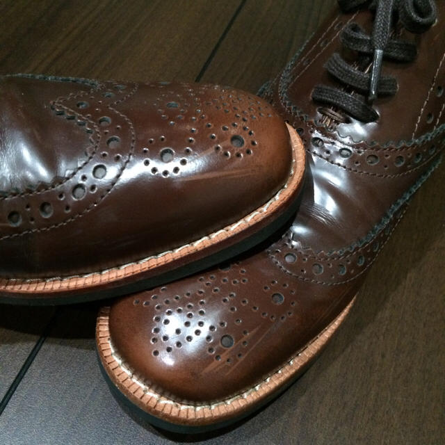 Ungrid(アングリッド)のungrid リアルレザー ウィングチップシューズ レディースの靴/シューズ(ローファー/革靴)の商品写真