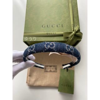 グッチ(Gucci)のGUCCI 新作 デニム カチューシャ GG柄 NiziU 新品未使用(カチューシャ)