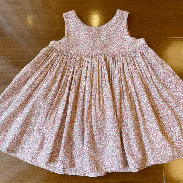 Bonpoint(ボンポワン)のハンドメイド　ギャザーワンピース　リバティ キッズ/ベビー/マタニティのキッズ服女の子用(90cm~)(ワンピース)の商品写真