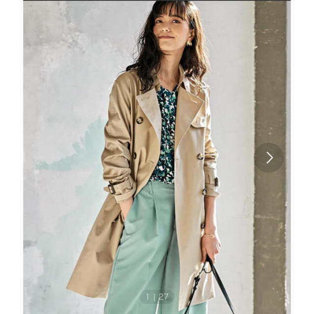 UNITED ARROWS green label relaxing(ユナイテッドアローズグリーンレーベルリラクシング)の美品！green label relaxing ミドル丈トレンチコート レディースのジャケット/アウター(トレンチコート)の商品写真