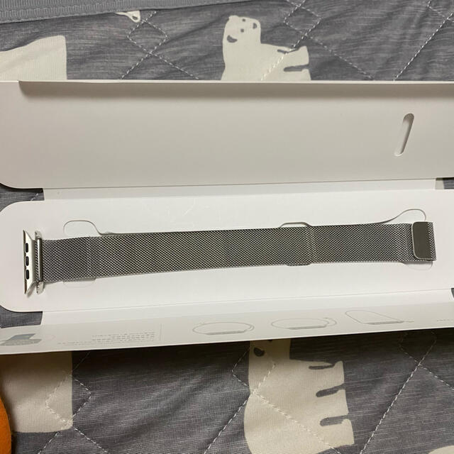 Apple Watch(アップルウォッチ)のApple Watch 42/44mm用 純正品 ミラネーゼループ シルバー メンズの時計(金属ベルト)の商品写真
