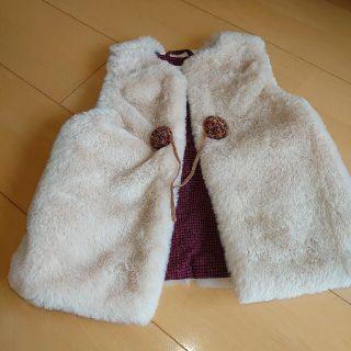 ザラキッズ(ZARA KIDS)のザラ　ファーベスト　ジレ　美品(ジャケット/上着)