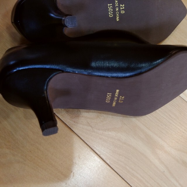 メヌエ　ヒール5センチブラック21.0cm 靴パンプス レディースの靴/シューズ(ハイヒール/パンプス)の商品写真