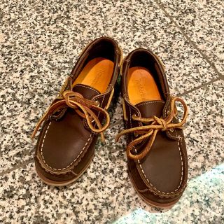 ティンバーランド(Timberland)の【専用】Timberland デッキシューズ 本革 18.5cm ブラウン(ローファー)