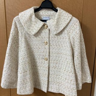 アナトリエ(anatelier)のクッキー様専用。24日ご購入。アナトリエ　ツイードポンチョ　ジャケット38(ポンチョ)