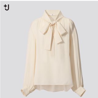 ユニクロ(UNIQLO)の+J UNIQLO 限定シルクギャザーブラウス(シャツ/ブラウス(長袖/七分))