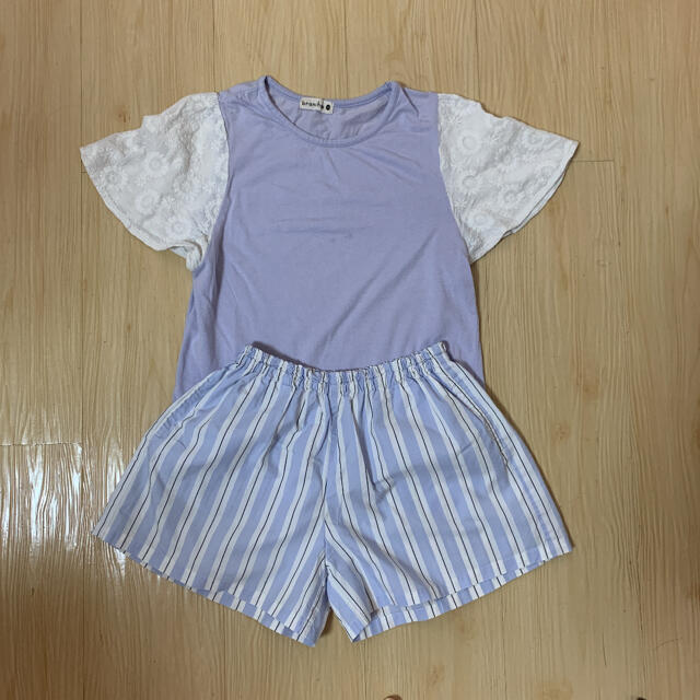 Branshes(ブランシェス)のブランシェス　半袖カットソー & ショートパンツ キッズ/ベビー/マタニティのキッズ服女の子用(90cm~)(Tシャツ/カットソー)の商品写真