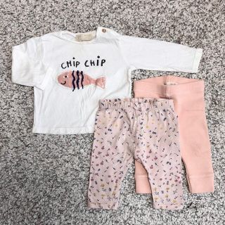 ザラキッズ(ZARA KIDS)の【一部新品】zara mini まとめ売り リブレギンス ロンT 花柄レギンス(パンツ)