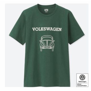 フォルクスワーゲン(Volkswagen)の【美品】UNIQLO × VOLKSWAGEN T-シャツ Sサイズ(Tシャツ(半袖/袖なし))