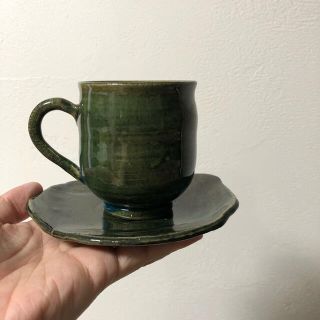 陶器コーヒーカップ　ハンドメイド手作り(食器)