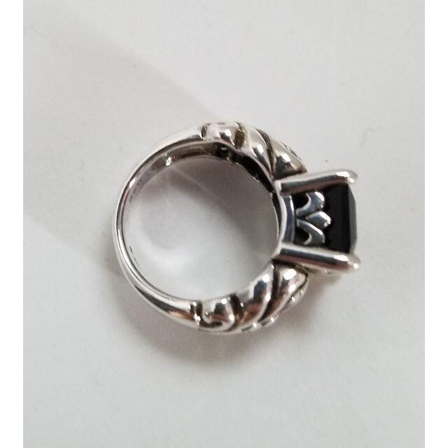 百合紋章リング アメジスト シルバー925 9号 メンズのアクセサリー(リング(指輪))の商品写真
