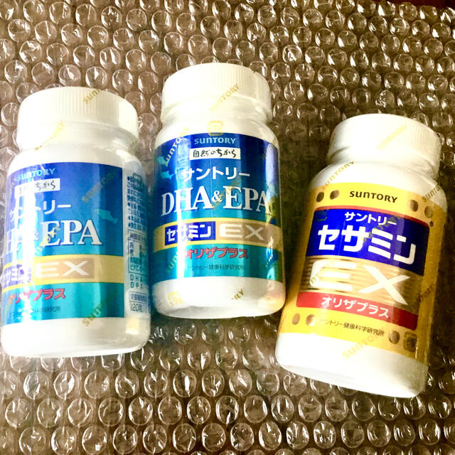 サントリーDHA&EPA x2、セサミンEX x1健康食品