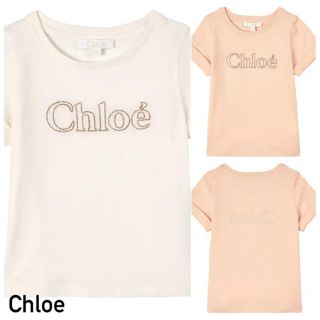 クロエ(Chloe)のchloe  大人OK 12Y Tシャツ　キラキラゴールド刺繍(Tシャツ(半袖/袖なし))